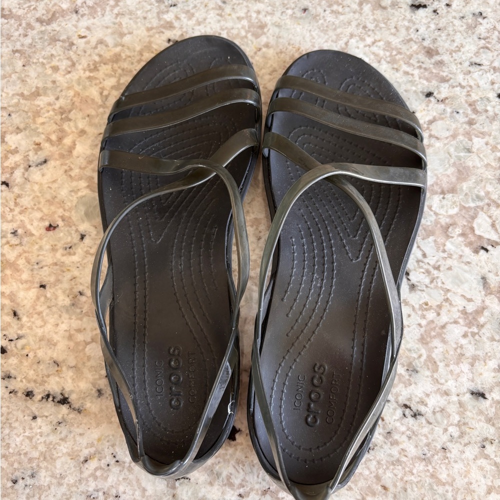 croc isabella sandals ~ black jelly style • 9